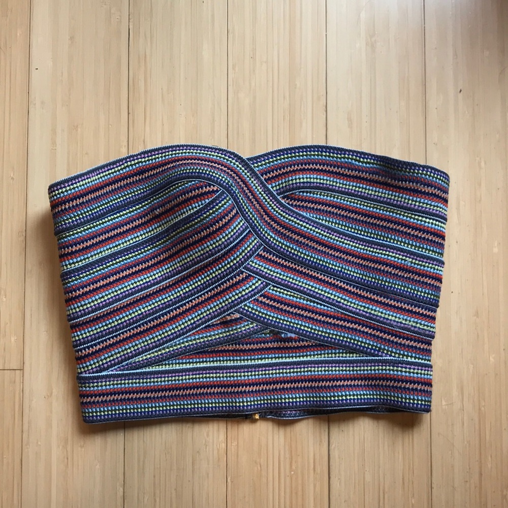 Pleasure Doing Business Rainbow Bandeau Top